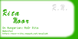 rita moor business card