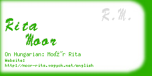 rita moor business card